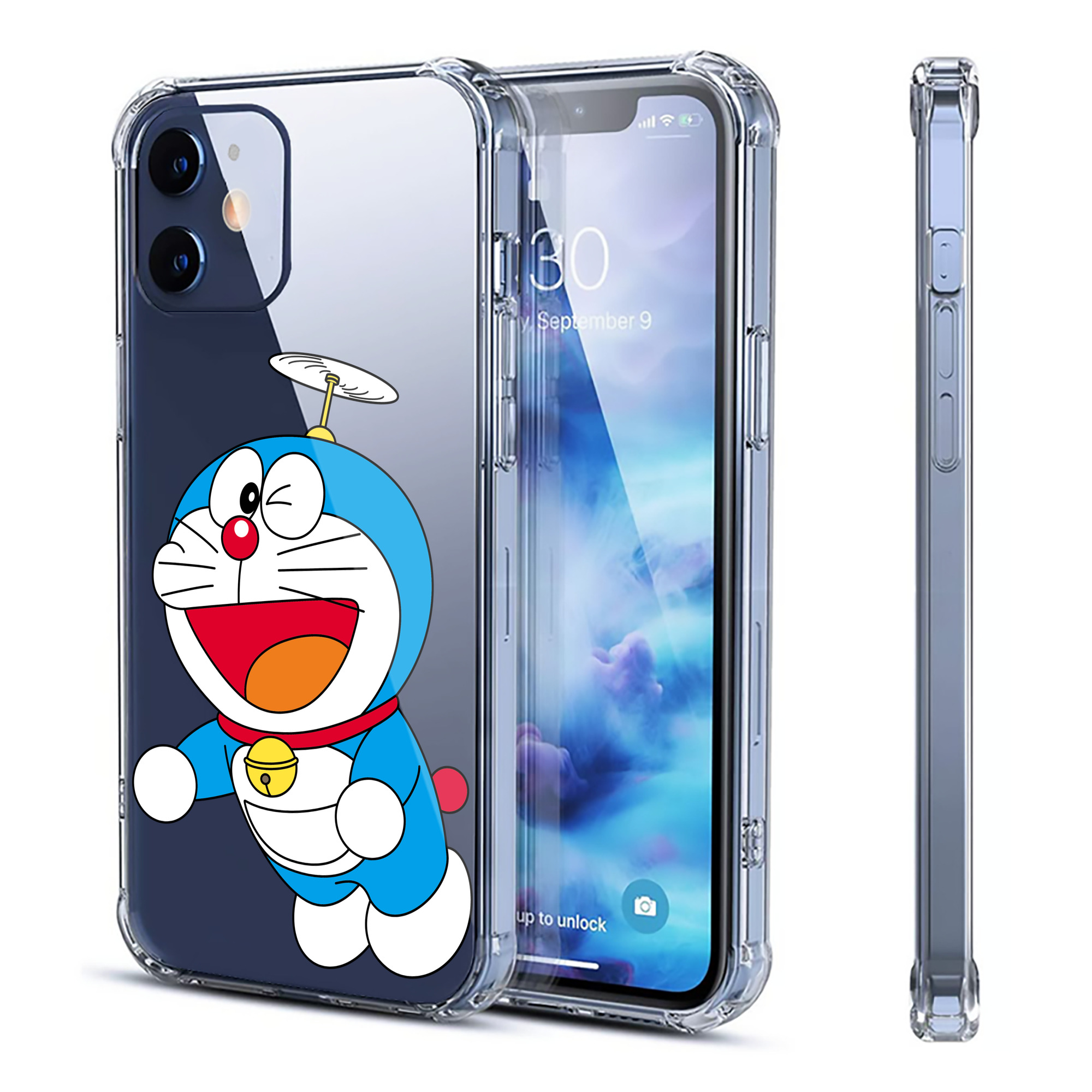 （画像用） ドラえもん Doraemon 【iPhone 12シリーズ対応】透明スマホケース（クリアソフトケース）